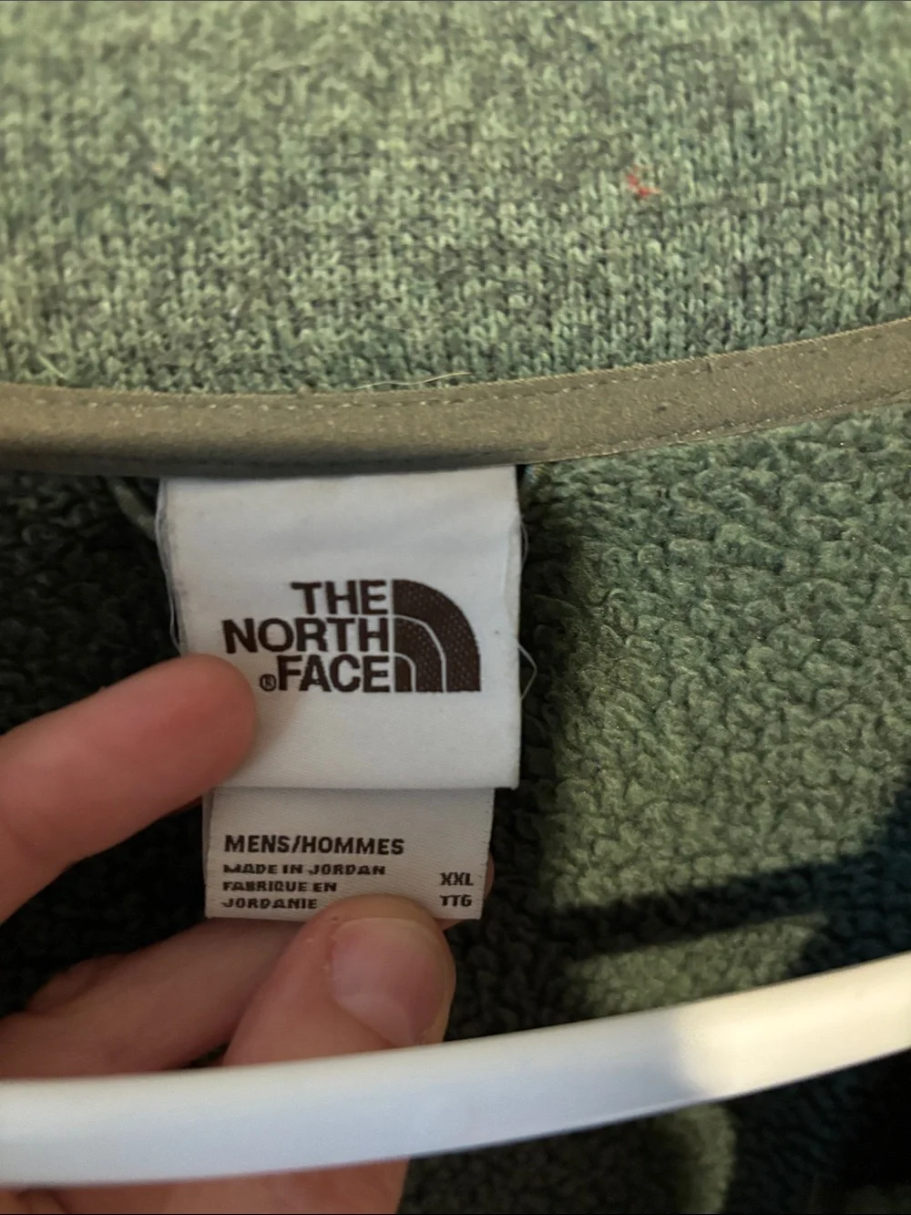 The North Face Men’s Olive Green Full-Zip Fleece Jacket